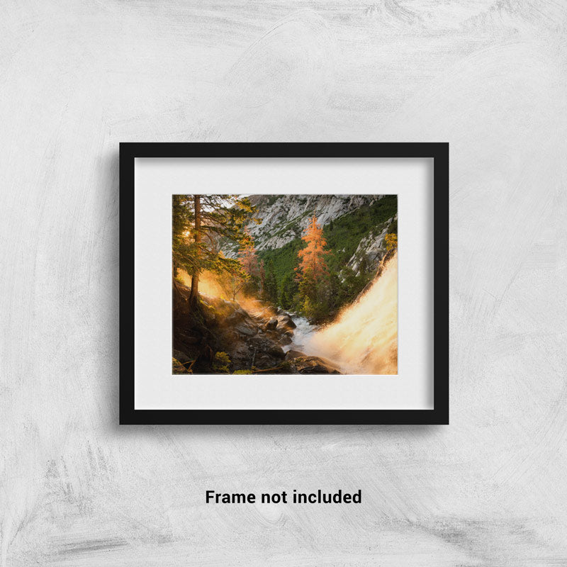 Bell Canyon Waterfall framed on the wall