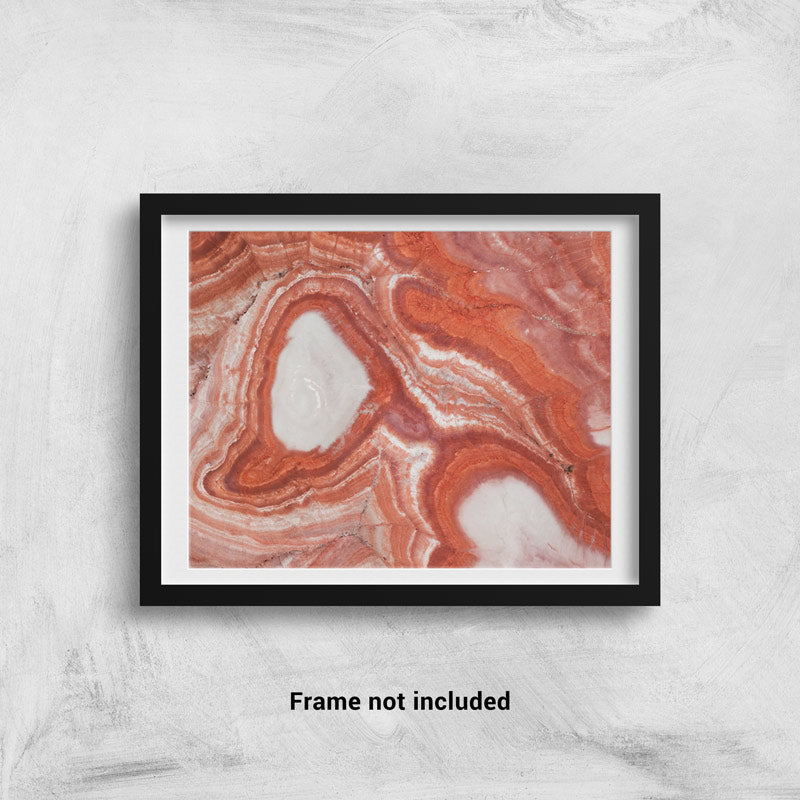 Bentonite Hills print framed on the wall