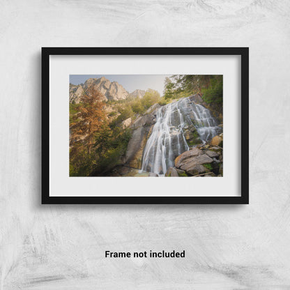 Bell Canyon Waterfall Framed on a wall