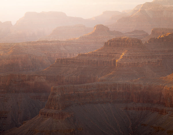 The layers of the Grand Canyon at sunset