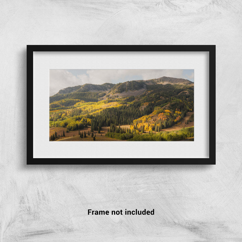 Guardsman Pass in the Fall framed on a wall