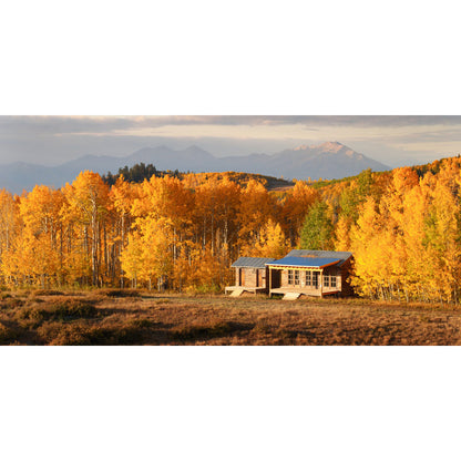 A cabin in the fall in Utah