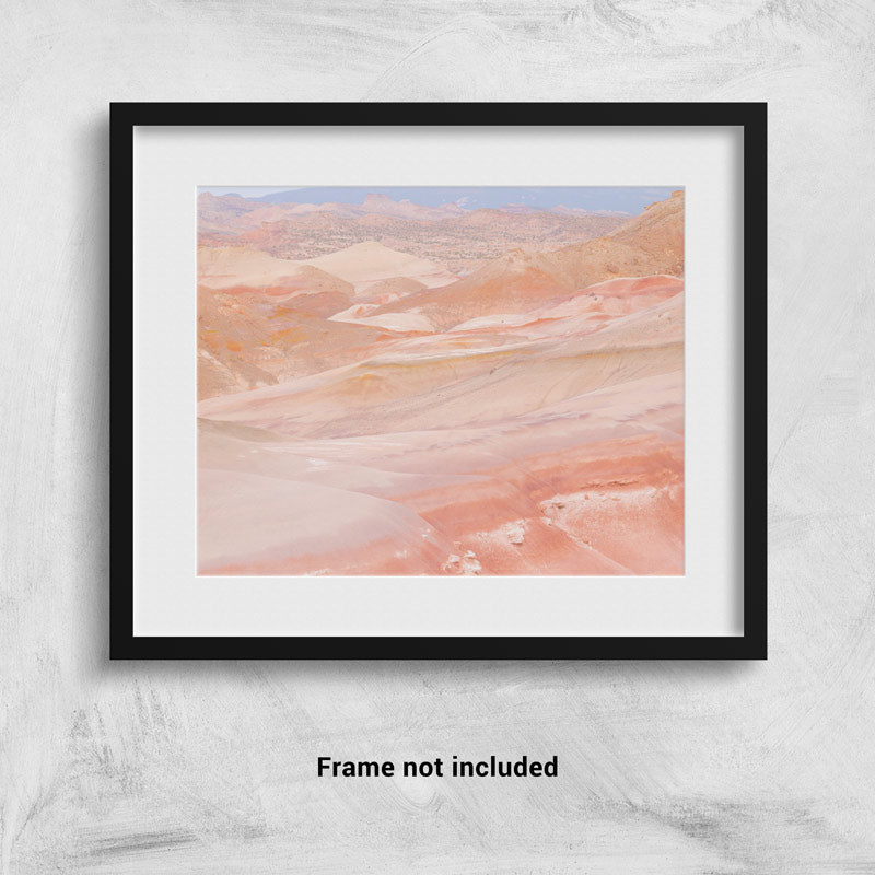 Soft desert pastel tones in Southern Utah framed on the wall
