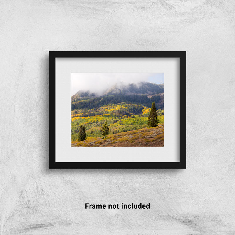 Moody Guardsman Pass in the fall framed on the wall