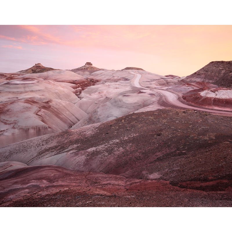 The Bentonite hills of Utah at sunrise